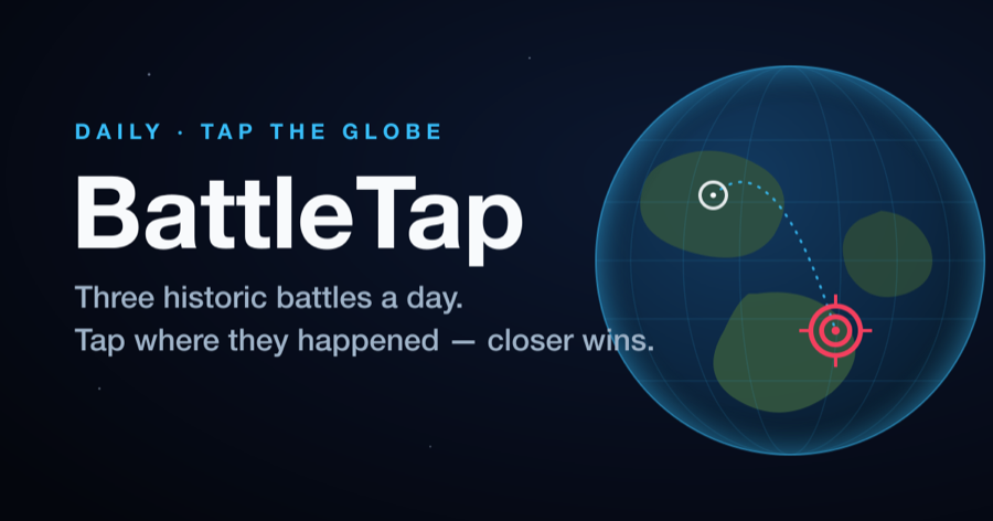 BattleTap daily battle geography game